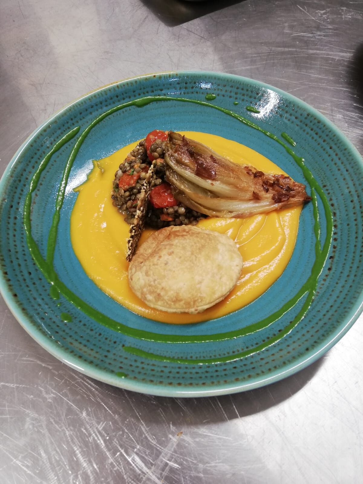 Tarte lentilles Gorgonzola et endive braisée au miel... Par Chef Aurélien