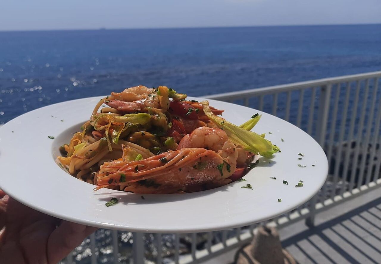 Penne Gamberi e Zucchine