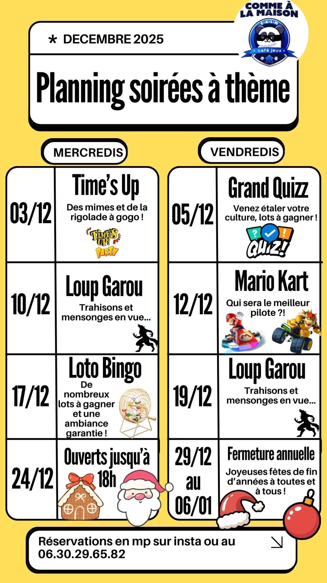 Soirées à thème Décembre