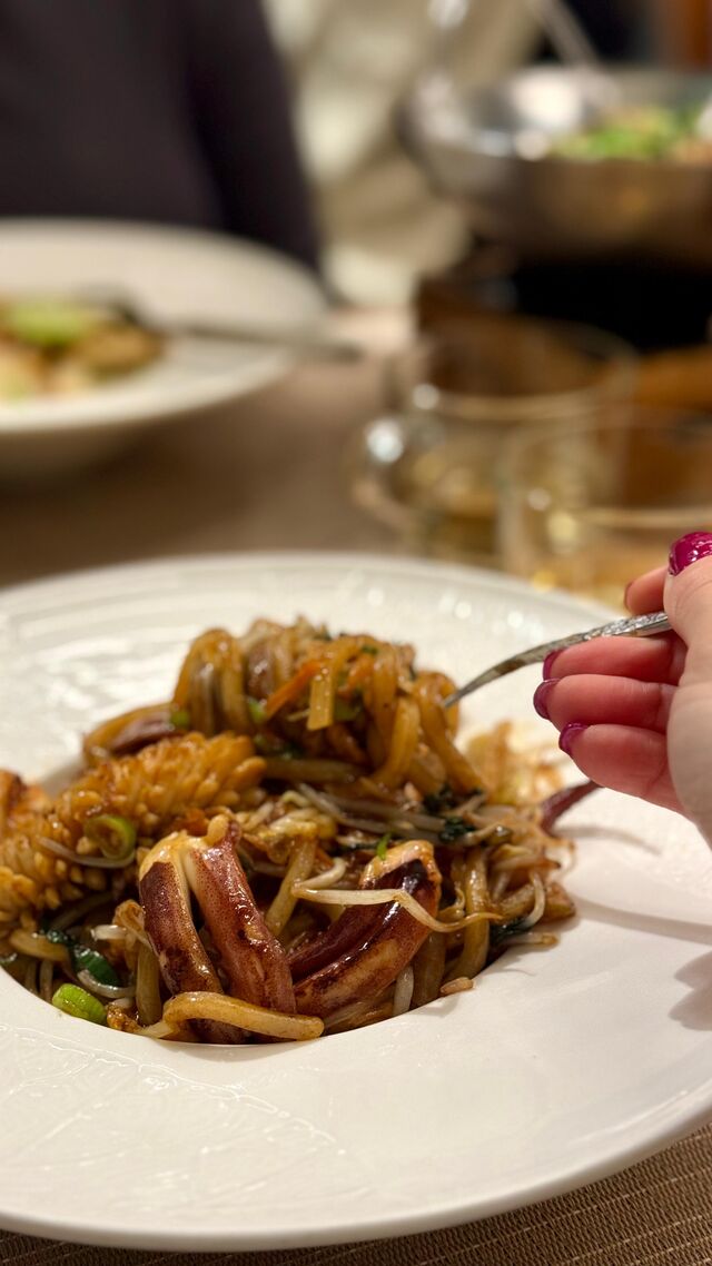 Tagliatelle di riso ai frutti di mare