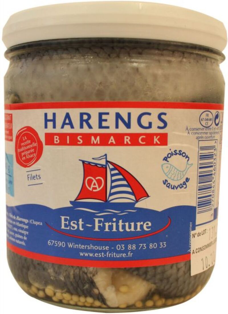 Bocal 1/2 L filets de hareng Bismarck - 4,00€