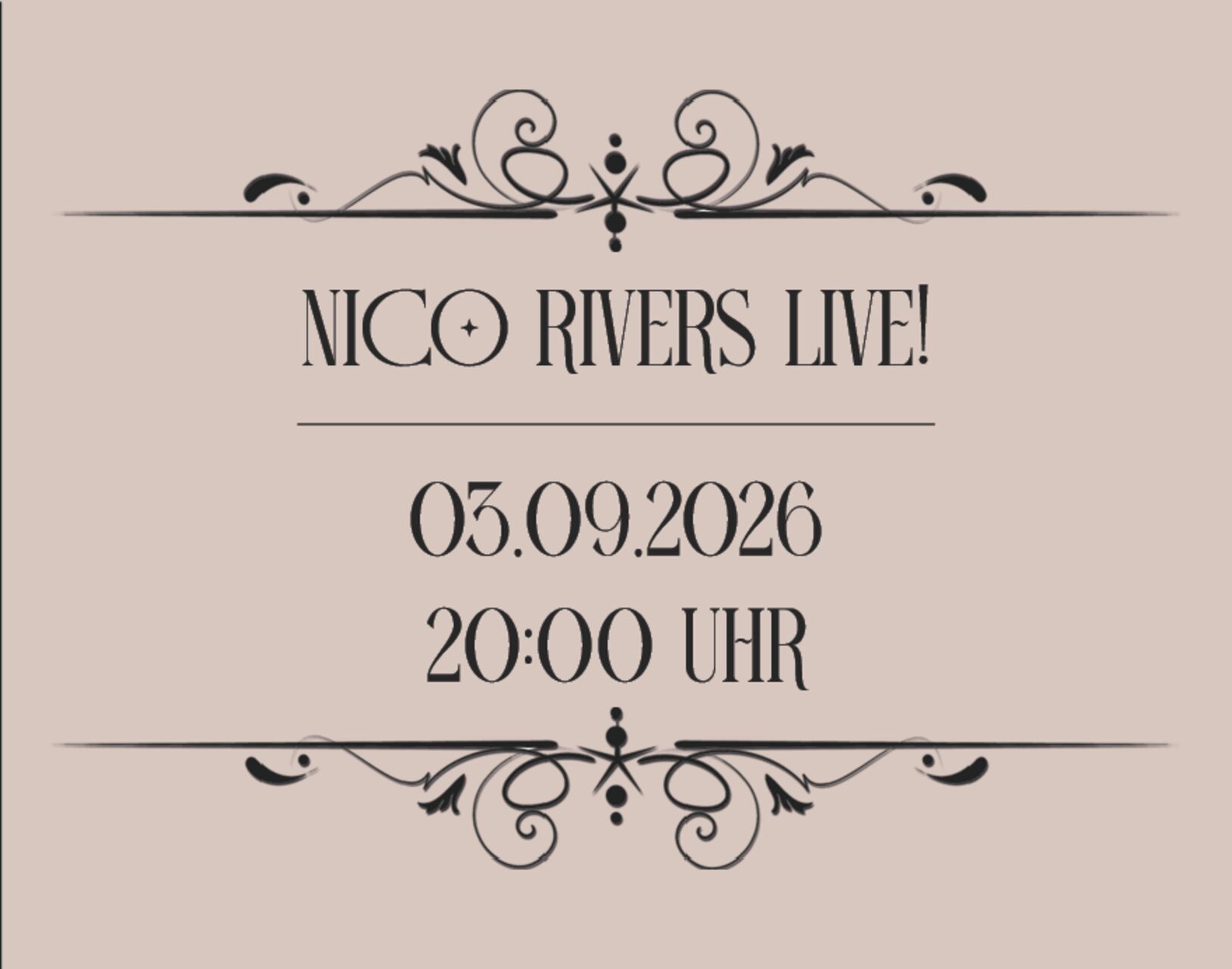 NICO RIVERS: LIVE IN CONCERT!