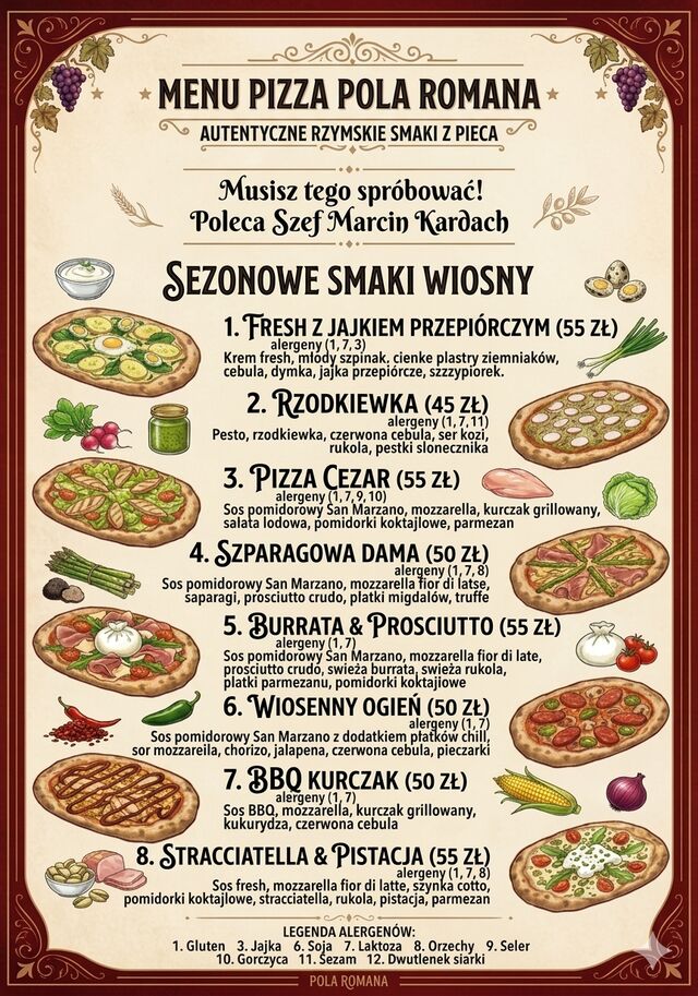 Pizza Pola Romana / Sezonowa