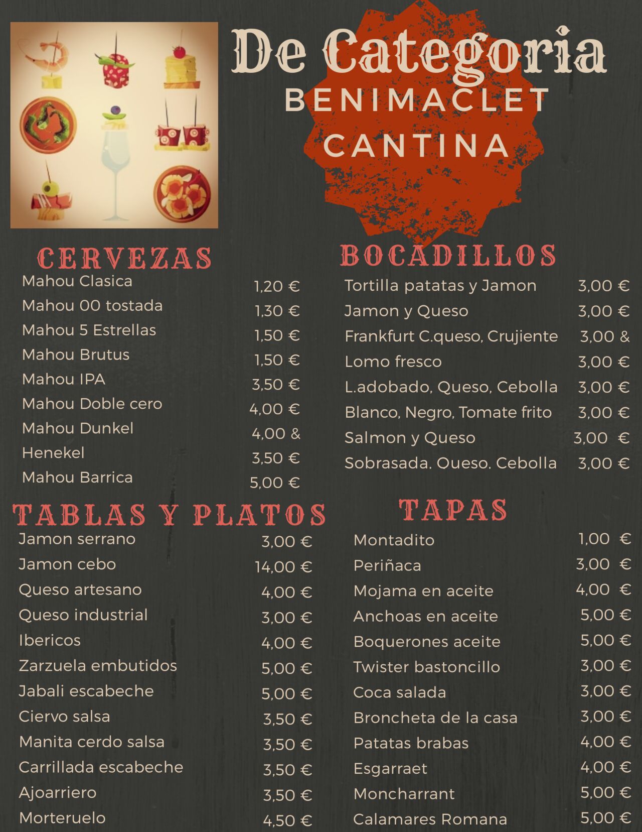 NUESTRA CARTA DE PRECIOS JN2020