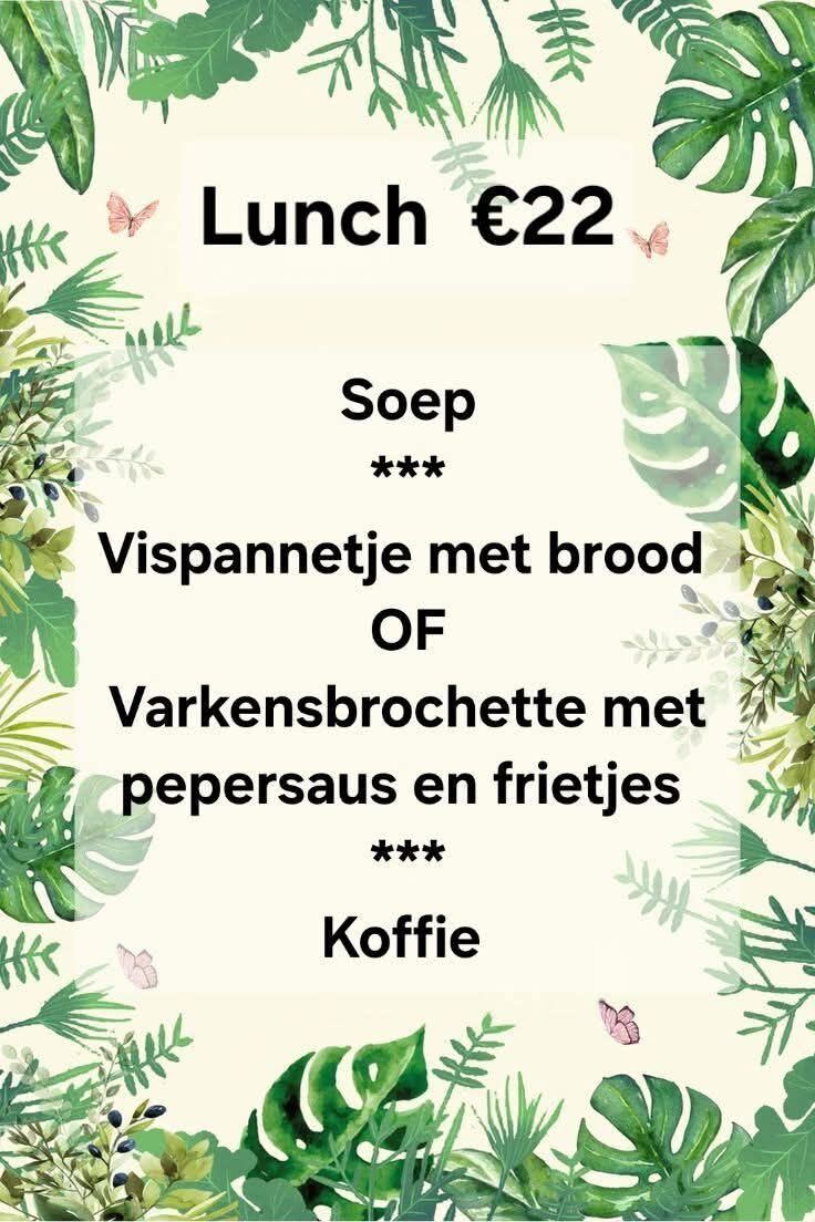 Lunch van Woensdag 6 mei tem zondag 10 mei