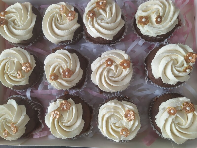 Cup cake chocolat Nutella ganache montée chocolat blanc