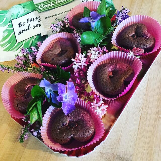 Moelleux au chocolat coeur 