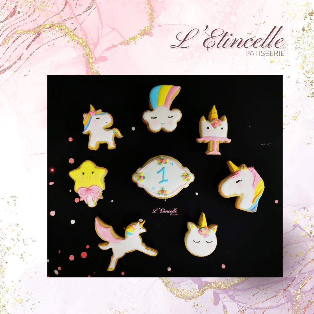 Sablés glaçage royal Thème Licorne