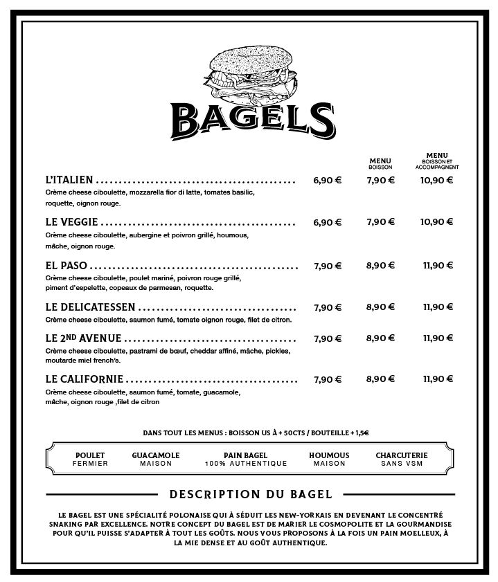 Carte bagels