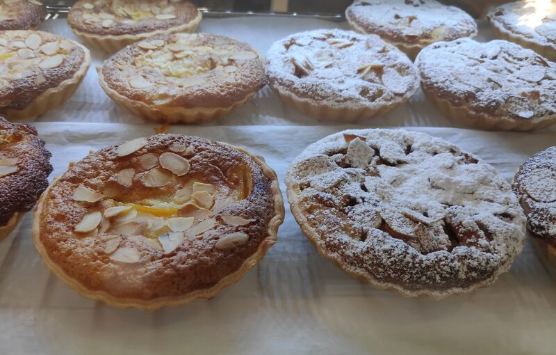 Tartelette pèche et Pommes amandes