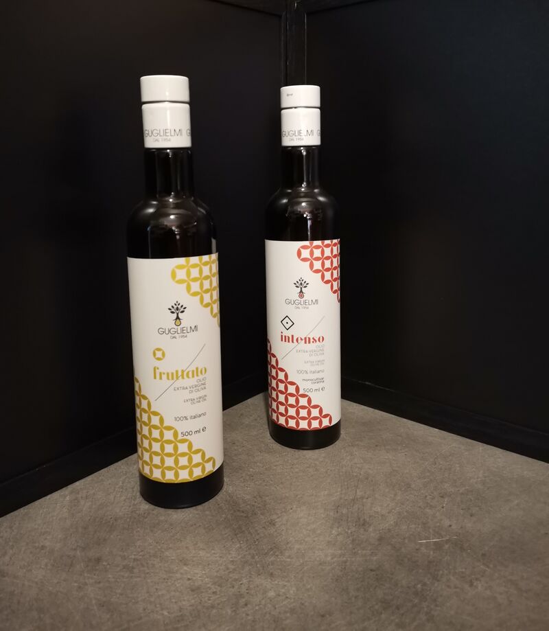 Huile d'olive fruttato 500ml=16.90€ ou intenso 500ml=plus en stock