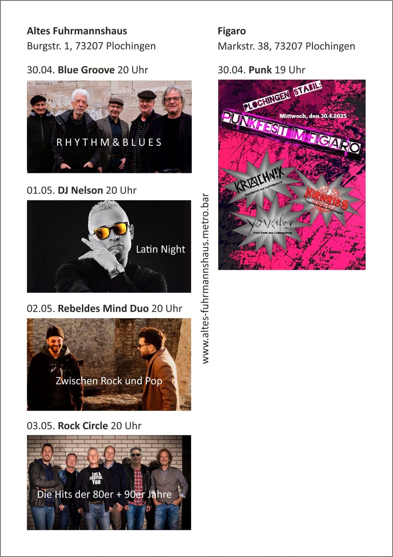 Das 1. FESTIVAL "SOUND OF PLOCHINGEN" 30.04.-03.05.25