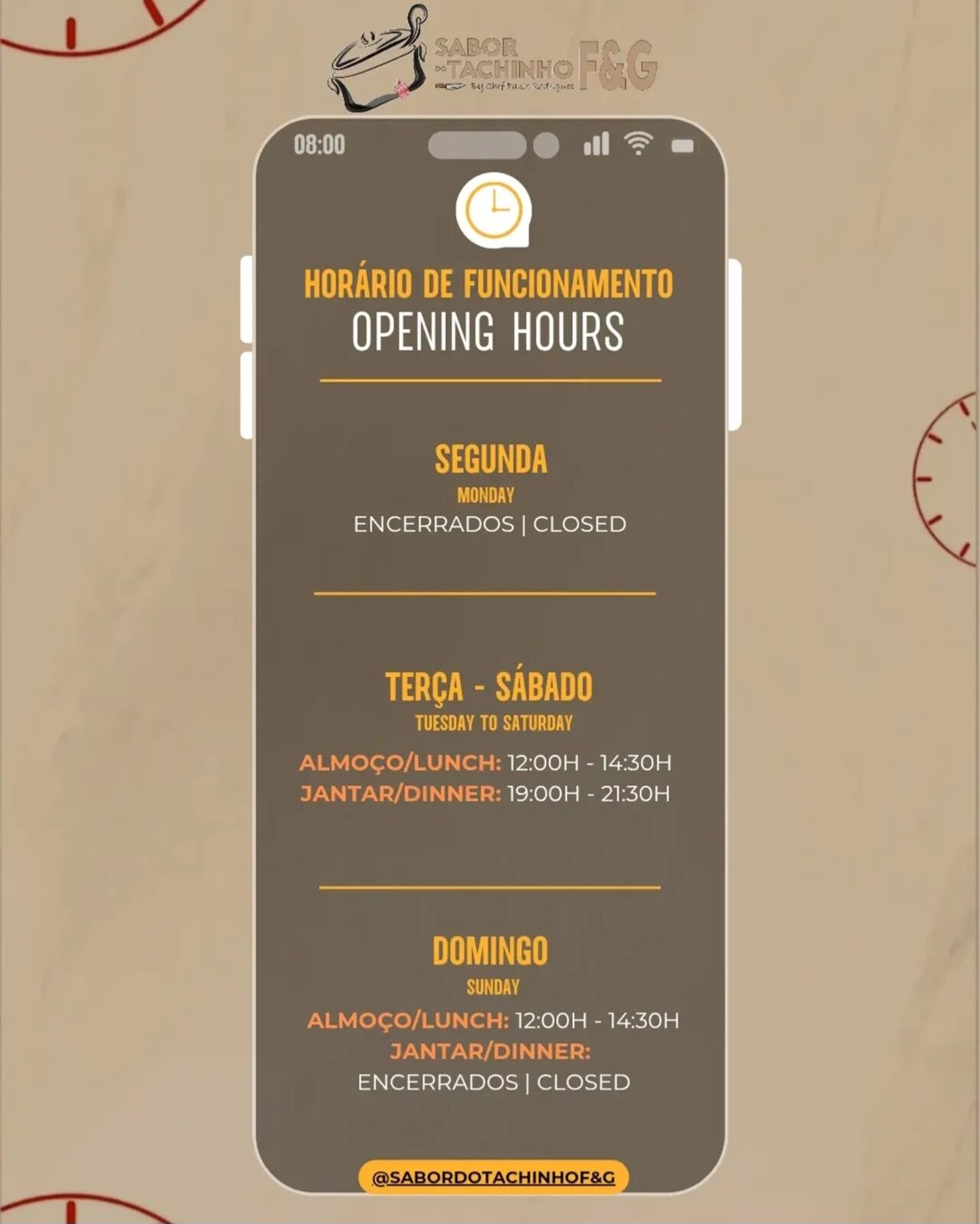 Horário de funcionamento