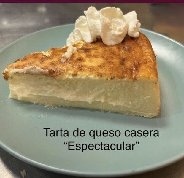 Tarta de queso casera.