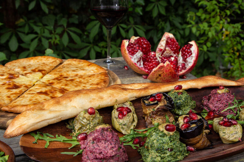 VORSPEISENPLATTE DER BLAUE FUCHS - für 2 Personen, aus 5 verschiedenen Vorspeisen 