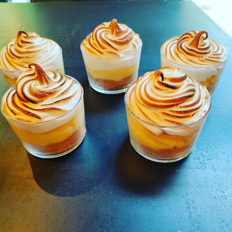 Tarte citron revisitée (biscuit au beurre, mousse citron et sa meringue)