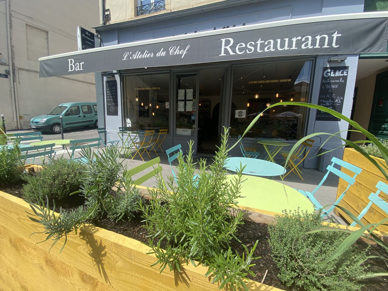 Terrasse arborée