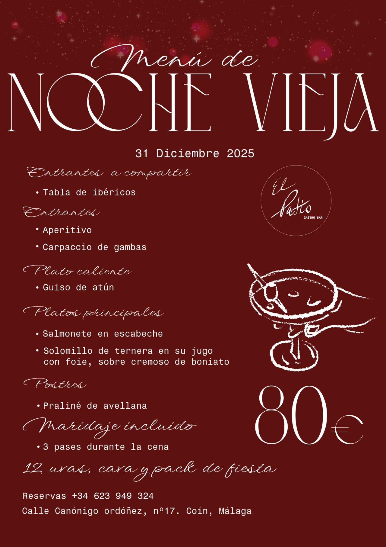 Menú Nochevieja 31 Diciembre 2025