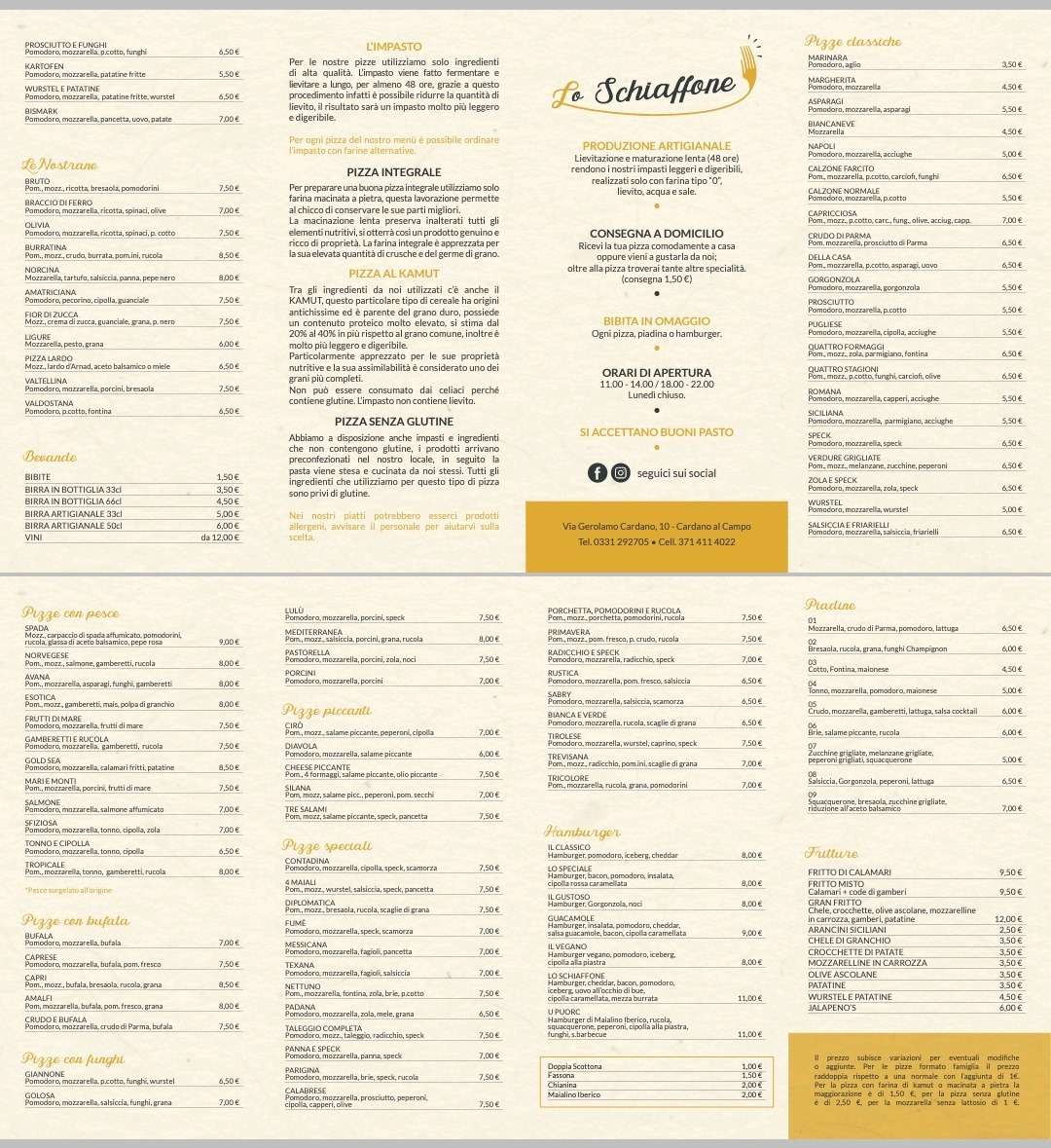 Lo Schiaffone - Cardano al Campo | Italian cuisine near me | Book now