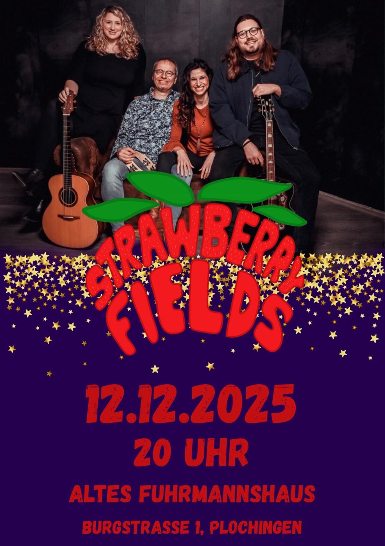 "Strawberry Fields" am Freitag, 12.12.2025 ab 20 Uhr