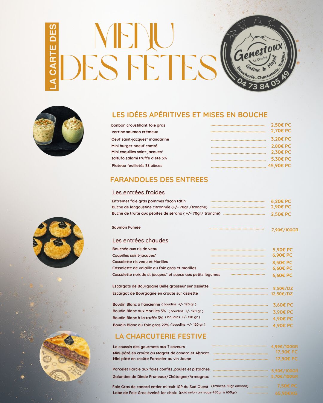 menu des fêtes 2025 page 1