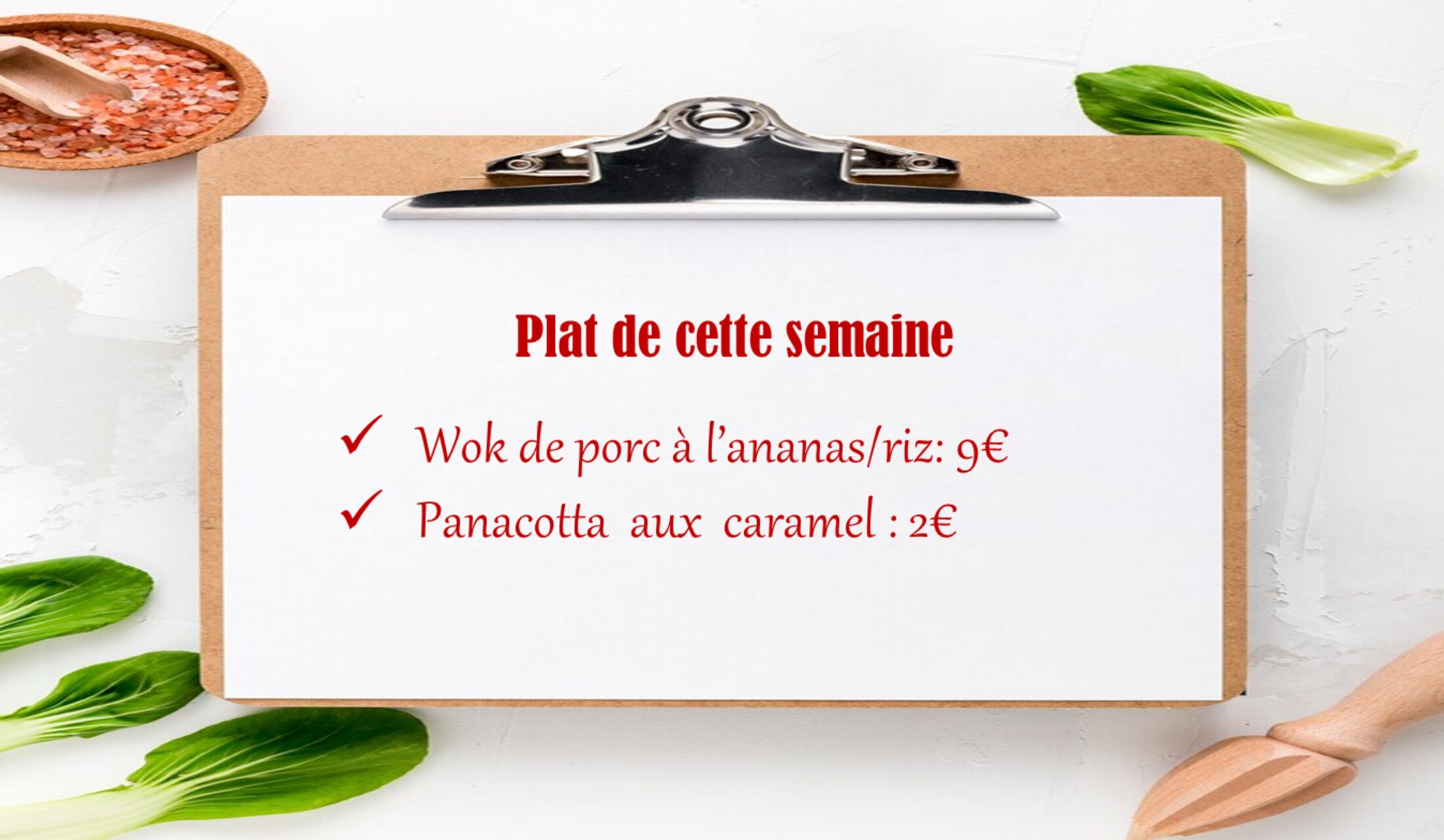 Plat de cette semaine