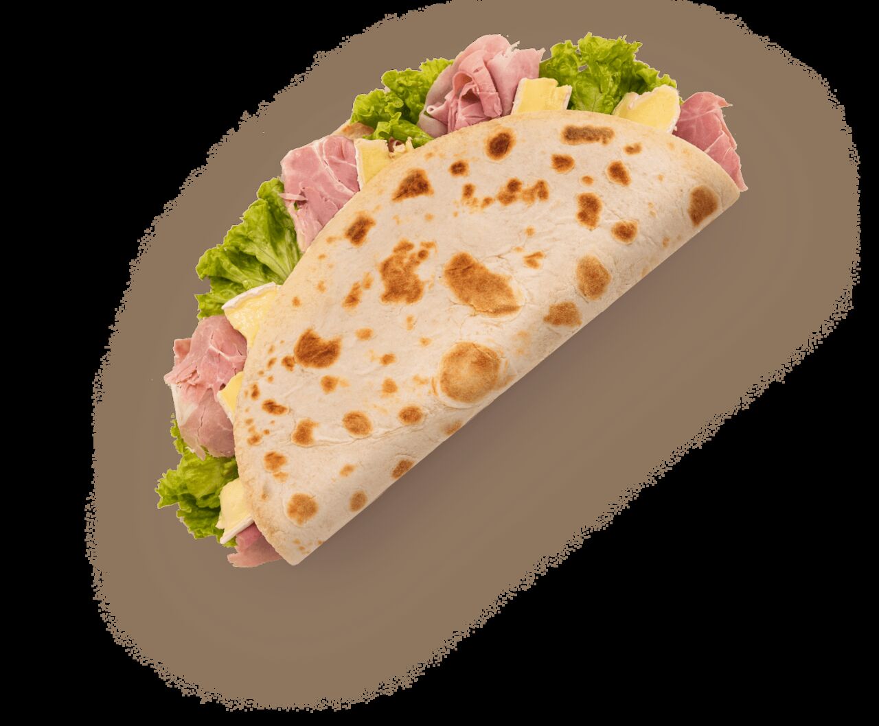 Gekochter Schinken, Kopfsalat und Briekäse