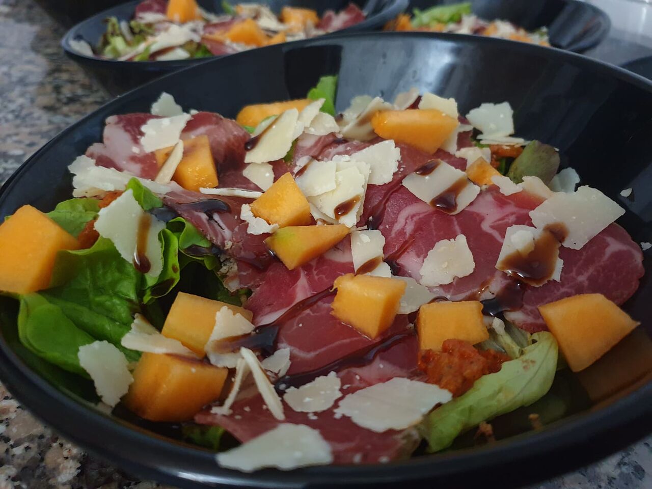 salade melon coppa