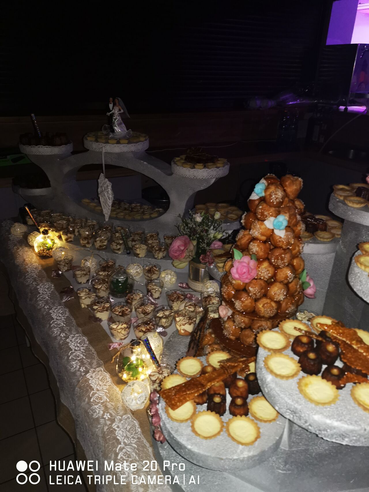 Dessert de mariage chic bohème