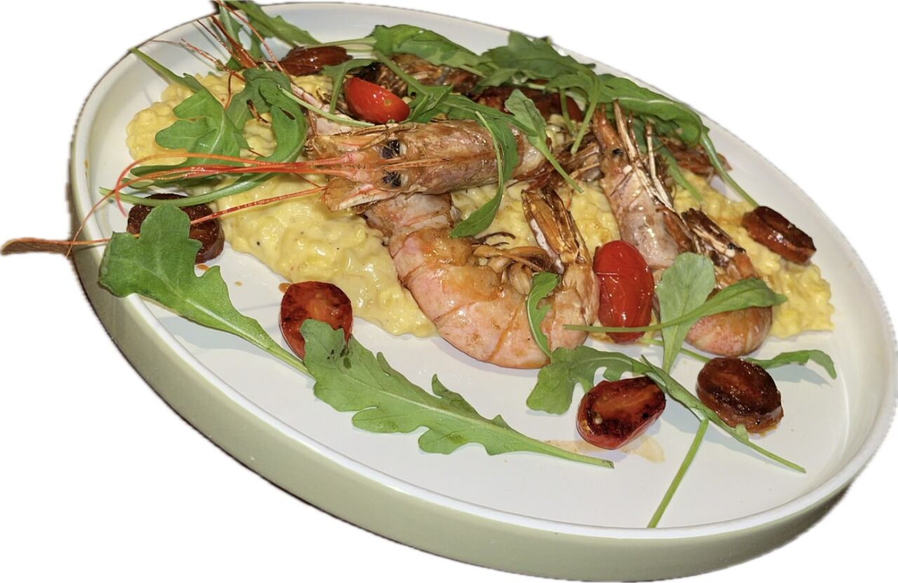 Risotto aux gambas chorizo 