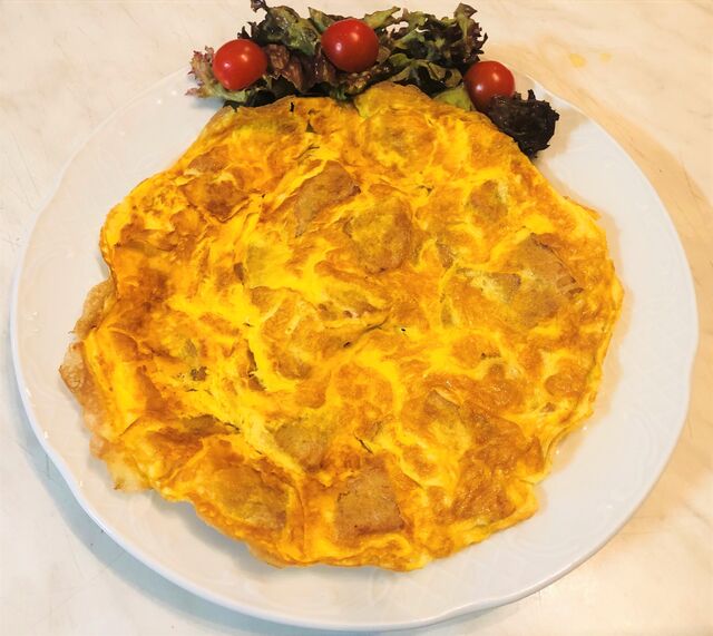 Geröstete Knödel mit Ei