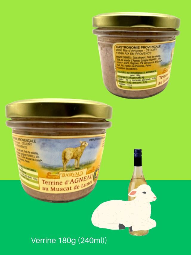 TERRINE d'AGNEAU au Muscat de Lunel - 180g - 240ml