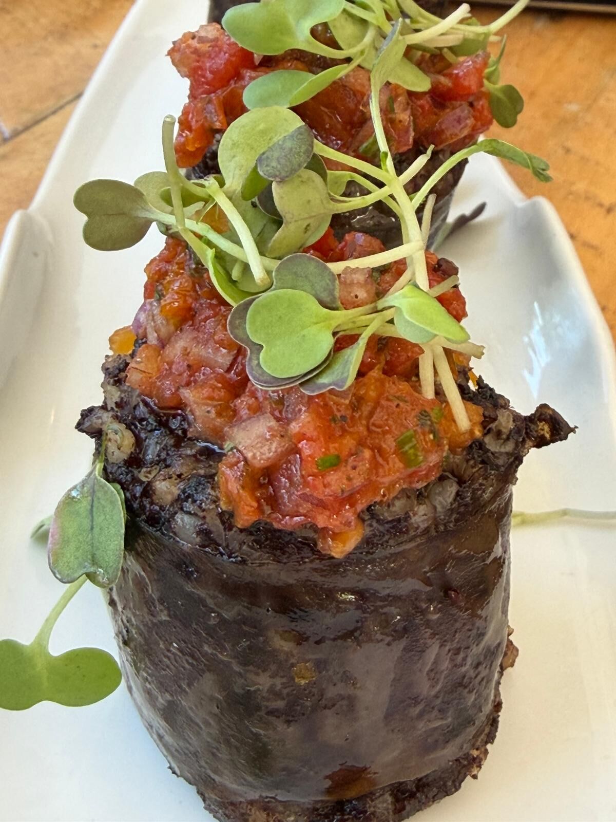 MORCILLA DE BURGOS CON PICADA DE TOMATE SECO