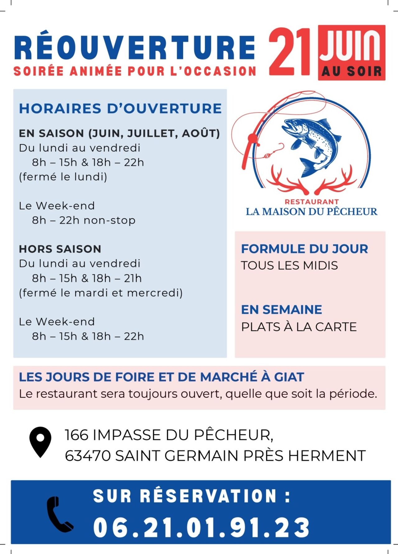 Horaires d'ouverture