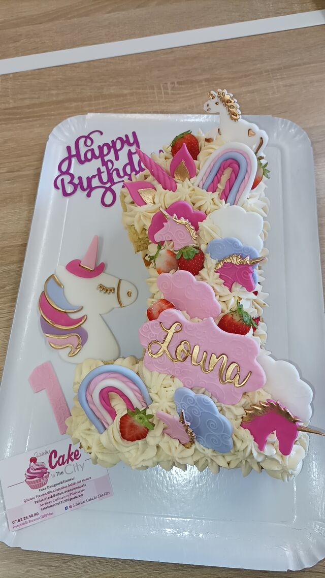 Gâteau chiffre/number Cake Licorne