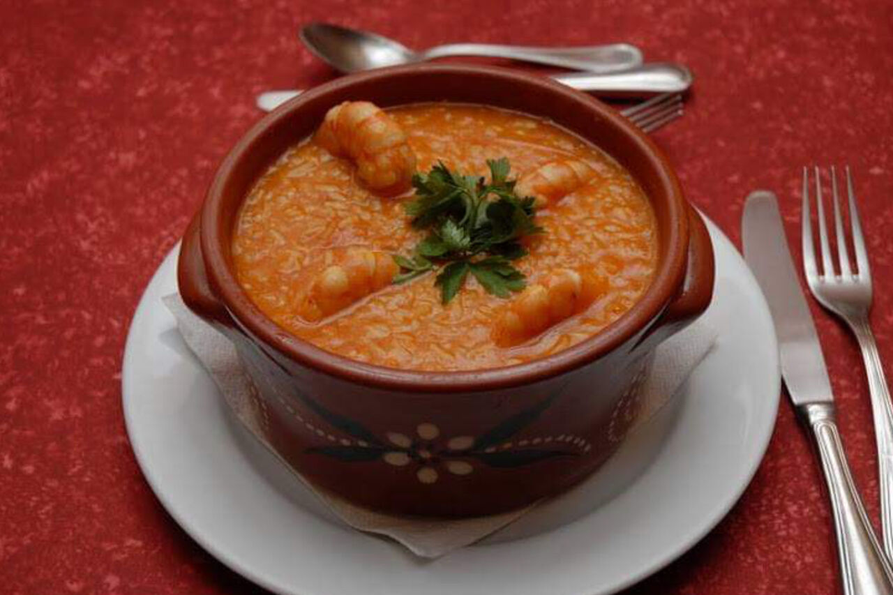 Arroz de camarão e tamboril