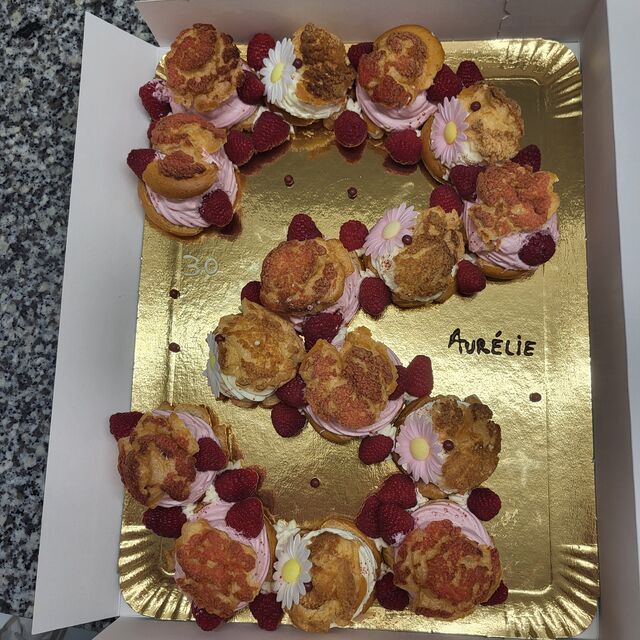 Number cake en choux