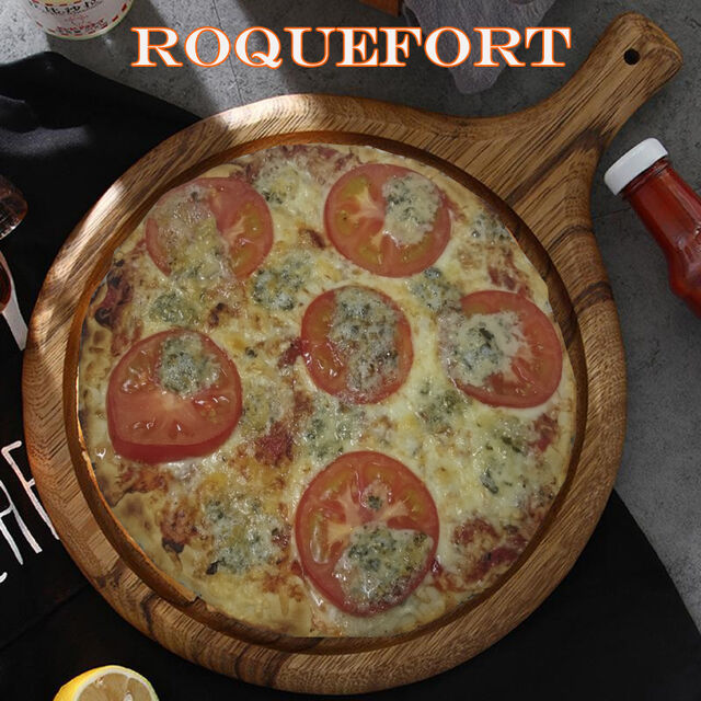 Tomate Base, Queso, Roquefort y Tomate Natural.