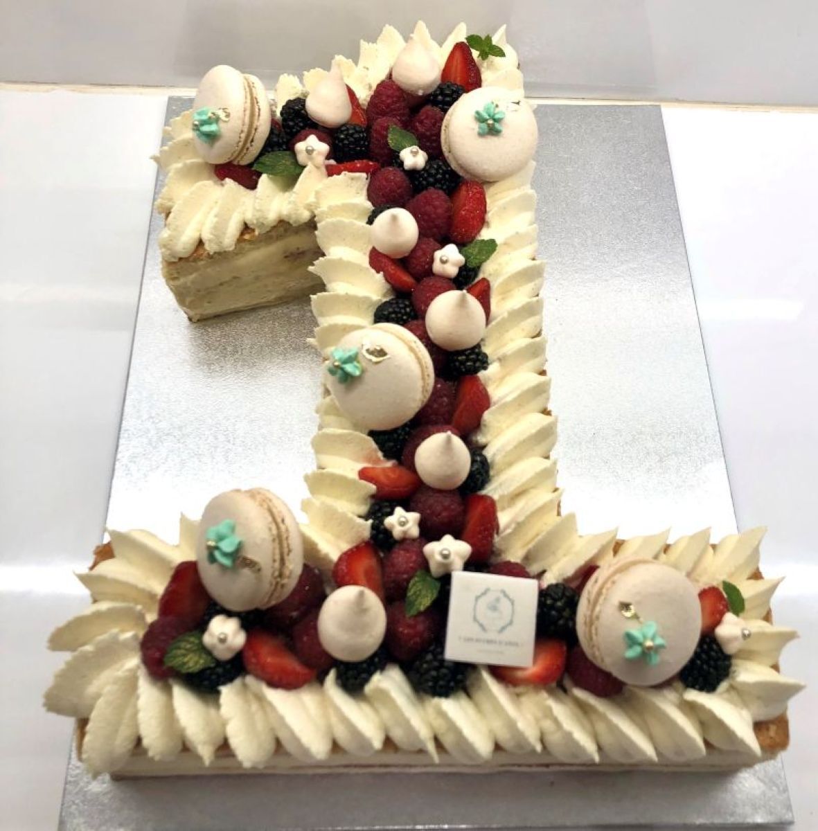Number cake framboisier XXL - sur commande