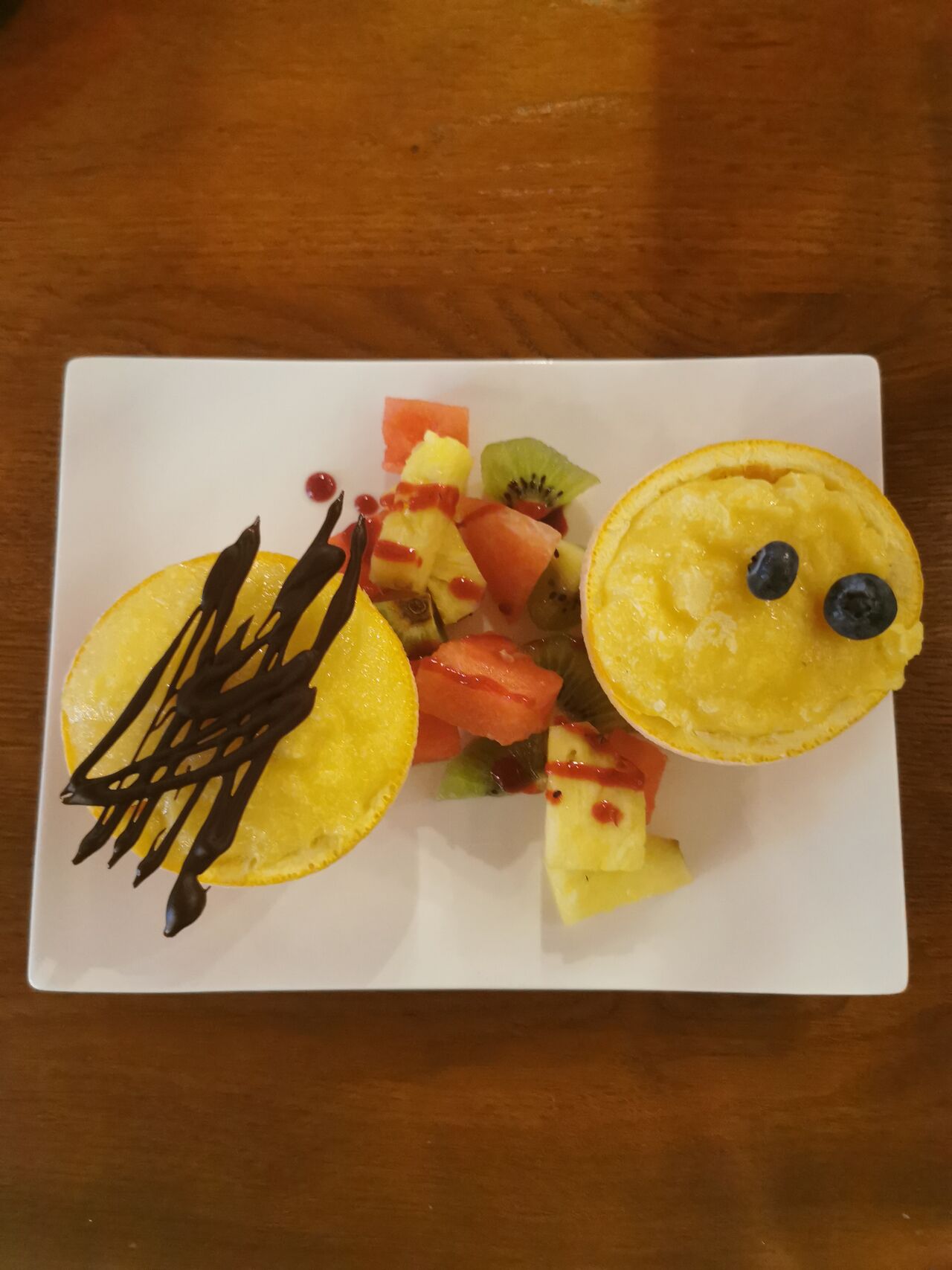 Un dessert d'été, orange givrée maison