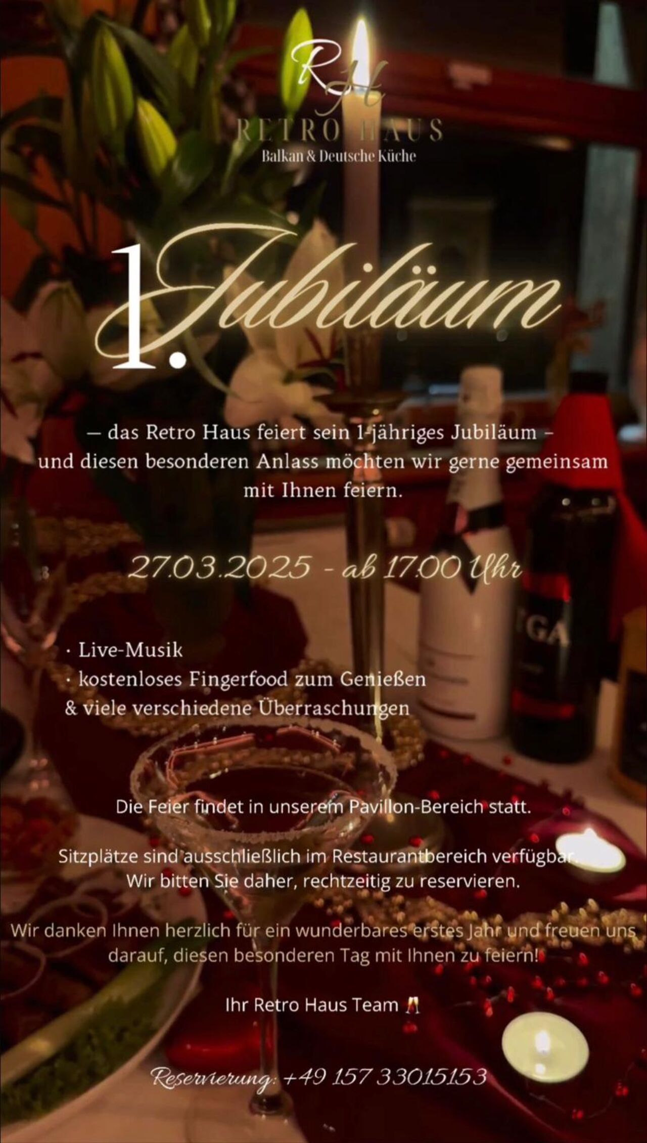 JUBILÄUMS-NACHT IM RETRO HAUS