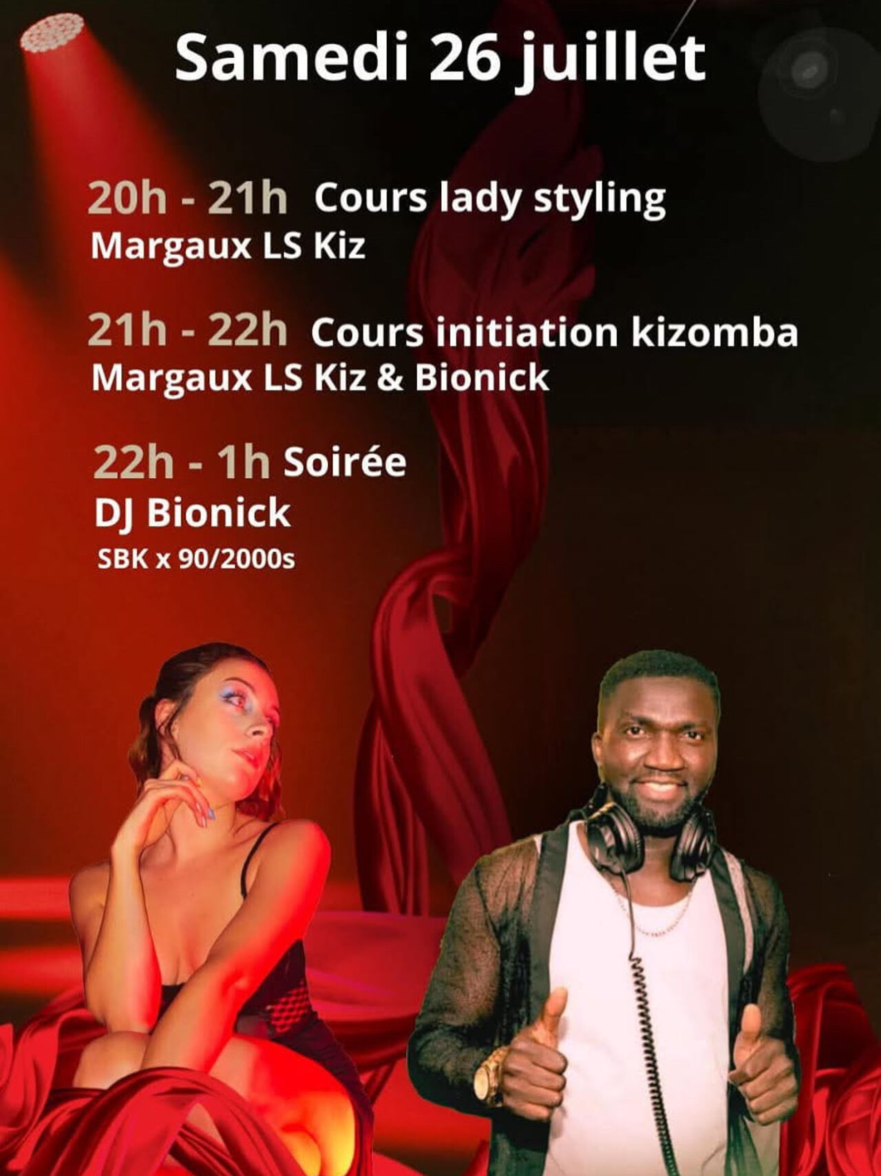 Soirée dans latine samedi 26 juillet à 20h