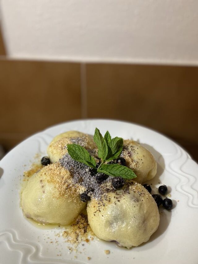 Kynuté knedlíky s borůvkami 