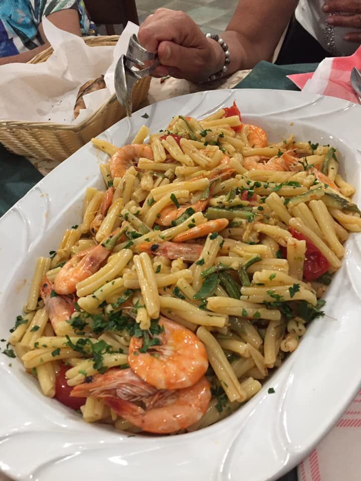 Casarecce con gamberi e zucchine