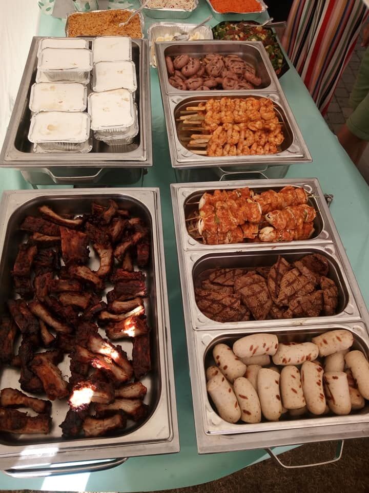 vlees en vis assortimentje op de bbq