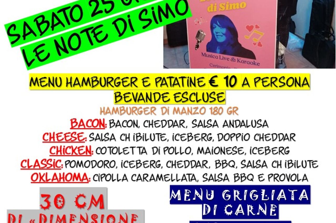 SERATA MUSICA E KARAOKE - SABATO 25 GIUGNO