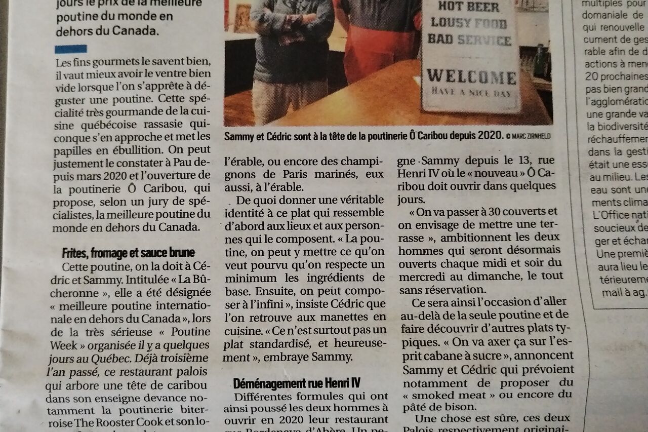 1er du concours de la meilleure poutine International 2023