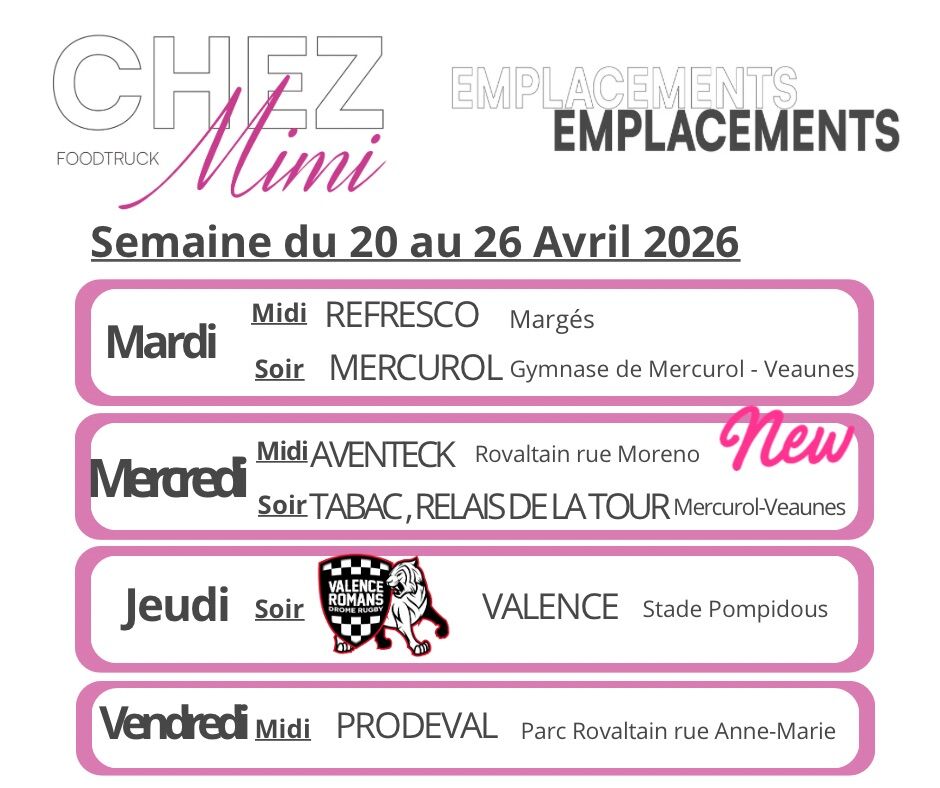 Du 20 au 26 Avril 2026