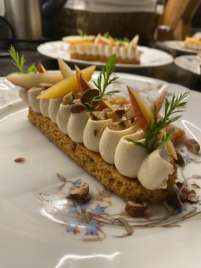 Tartelette pêches - Amandes
