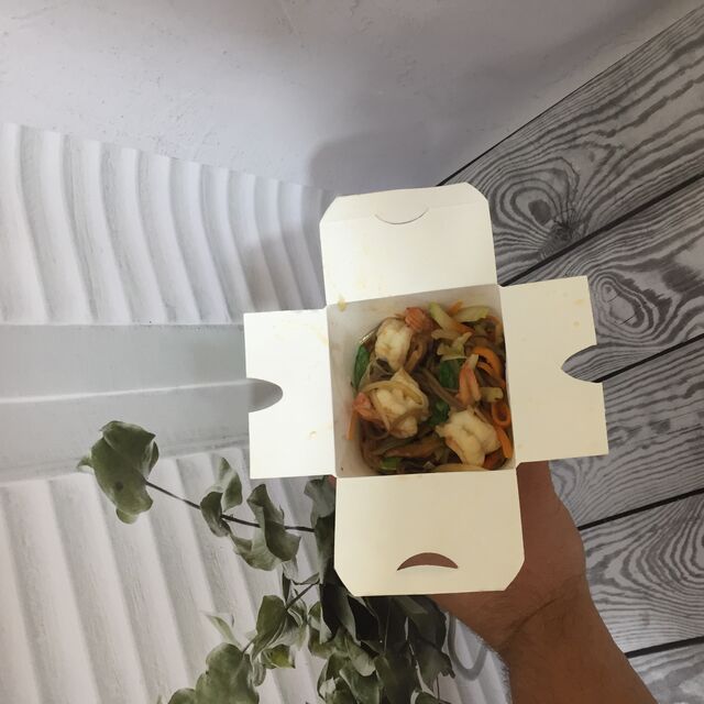 Тайська гречана лапша СОБА з креветками тигровипми в чілі солодкому соусі!!! НОВИНКА!!!